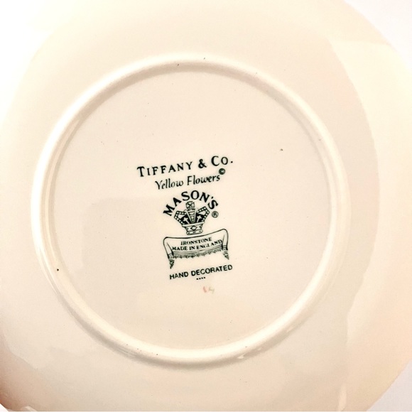 Tiffany & Co. Yellow Flowers Salad Plate, Made by MASON'S ® - Picture 12 of 15
